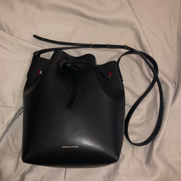 Mansur Gavriel Handbags - Mansur Gavriel mini bucket bag (Black/flamma)